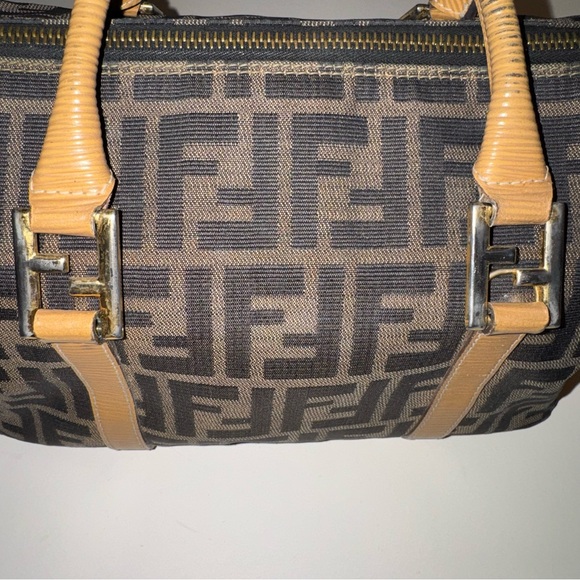 Fendi Brown and Tan Boston Bag - Picture 2 of 9